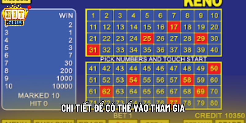 Chi tiết để có thể vào tham gia